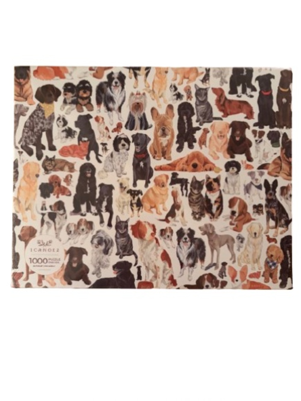 1Canoe2 Furry Friends Puzzle 1000 Pieces 26.77x19.29” Dog Lover Family Night NWT